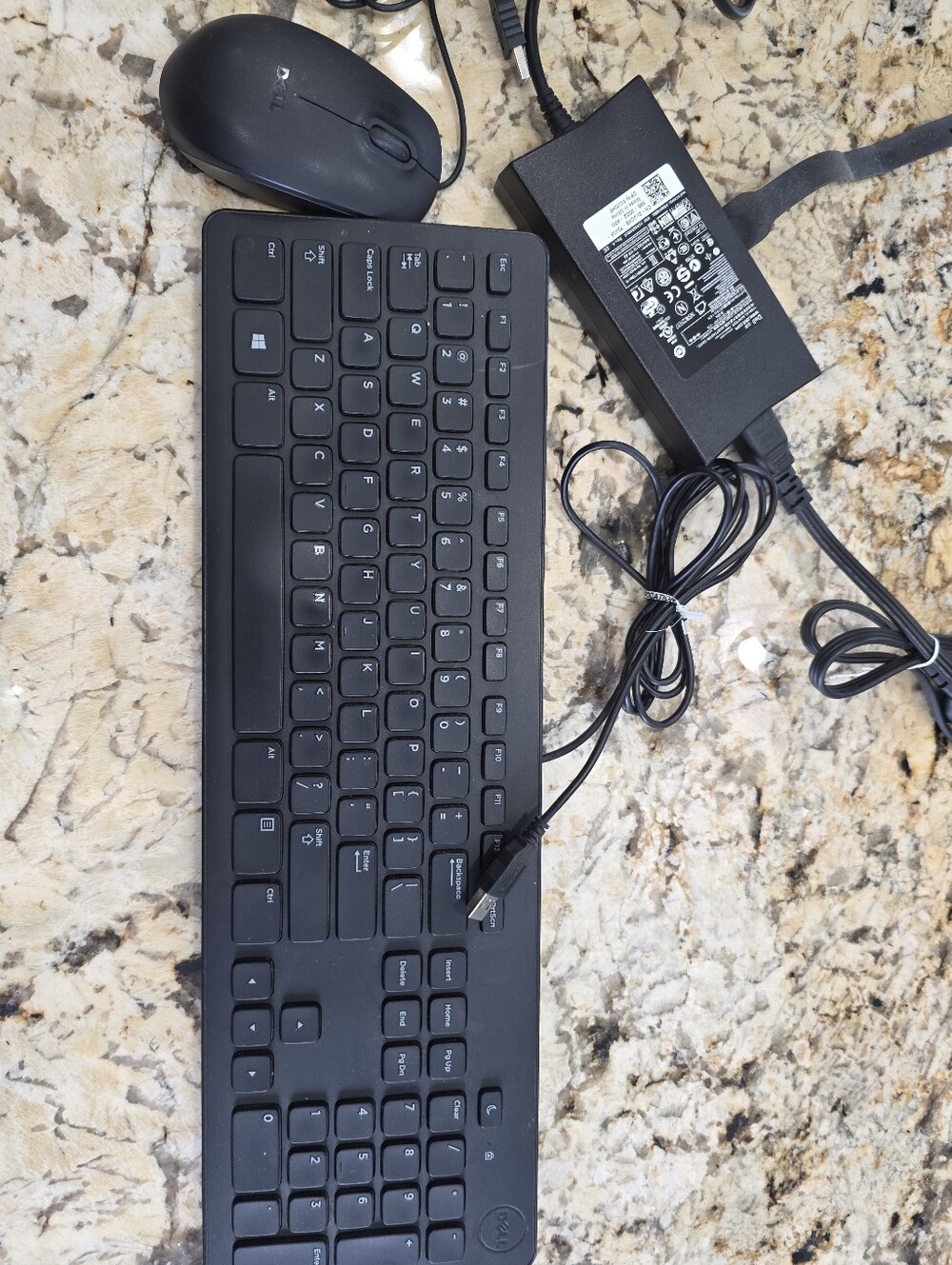 Wired USB Keyboard - Slim Full-Size Design, wired USB mouse, & Computer Cord